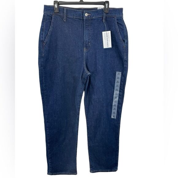 NWT Old Navy Sky Hi Straight Jeans Secret Slim Pockets Extra High Rise Size 14 - Picture 1 of 7